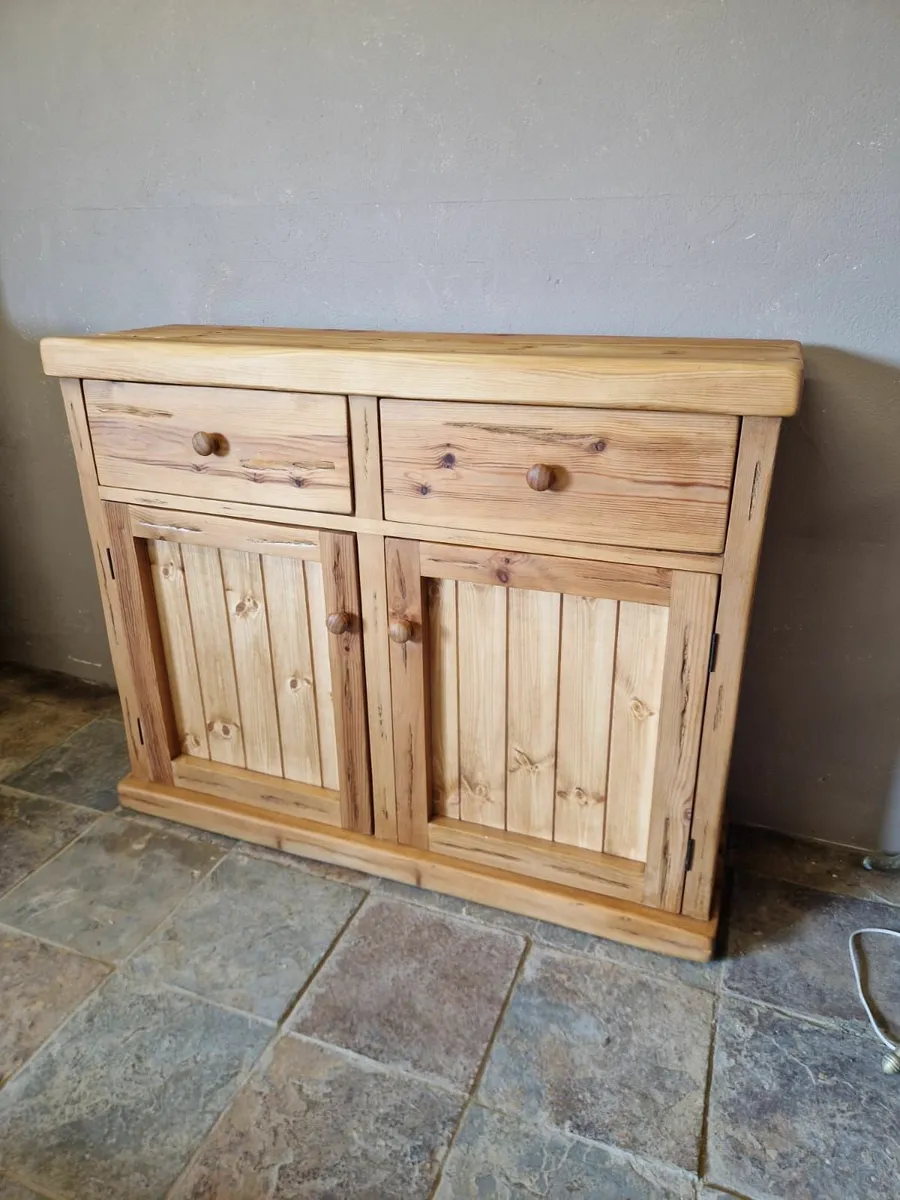 Vintage reclaimed pine sideboard, press - Image 1