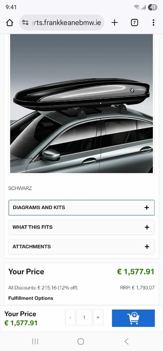 Genuine BMW Roof rack and roof box - Image 1