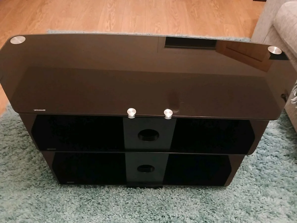 Tempered glass TV stand - Image 2