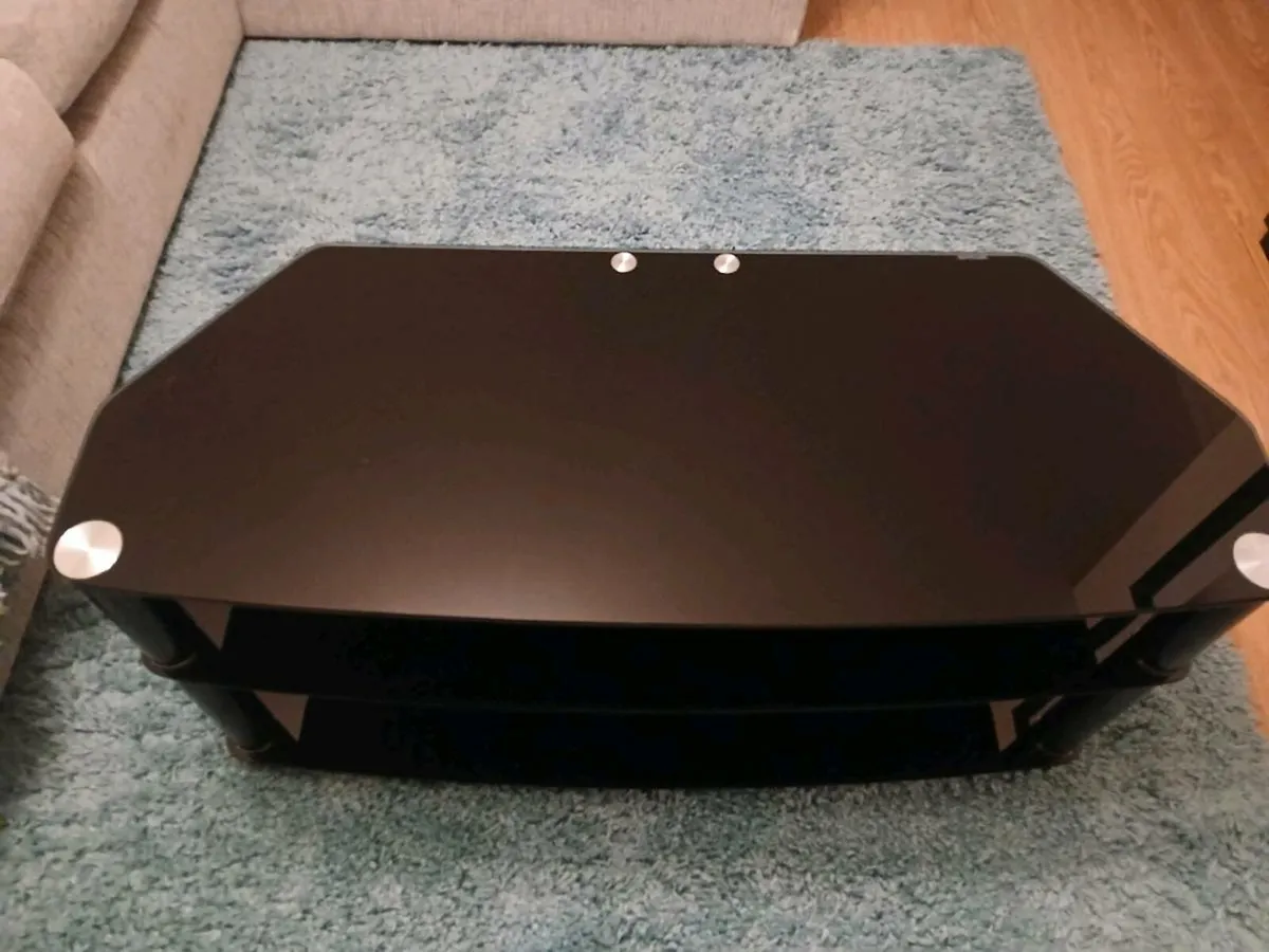 Tempered glass TV stand - Image 4