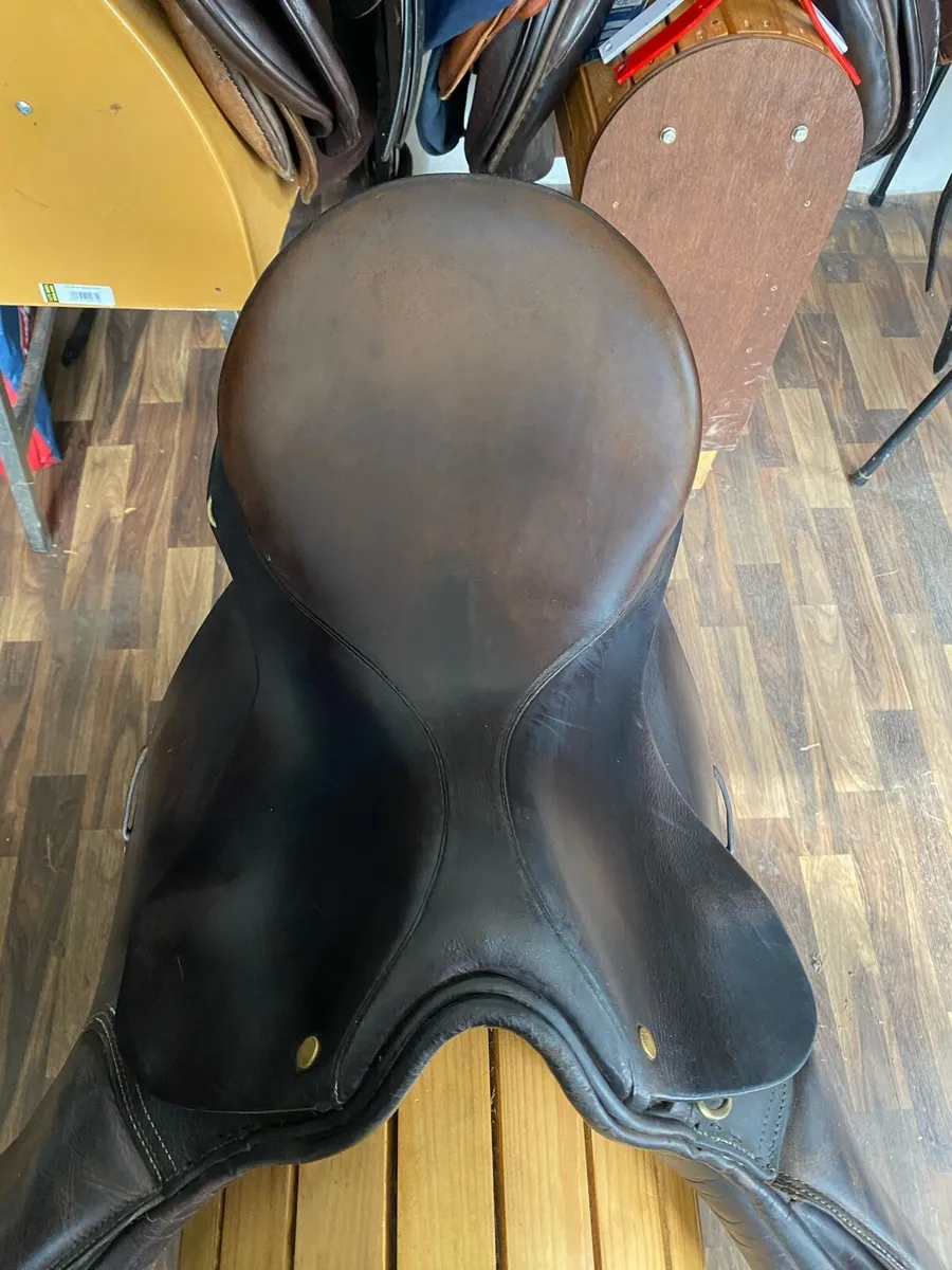 17” Charles mountford brown Leather saddle - Image 4