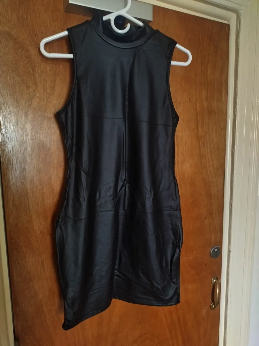 Sexy hot pu leather dress for crossdresser - Image 2