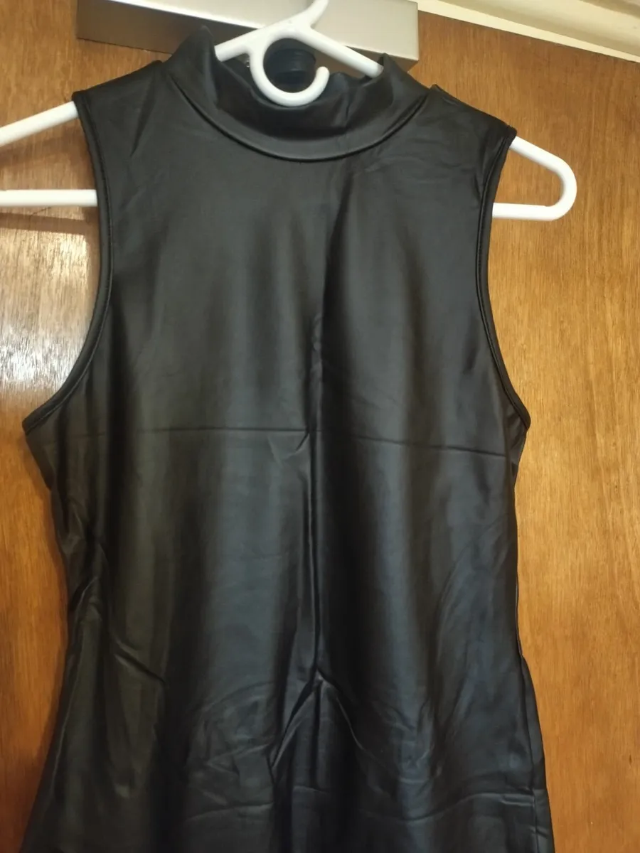 Sexy hot pu leather dress for crossdresser - Image 3