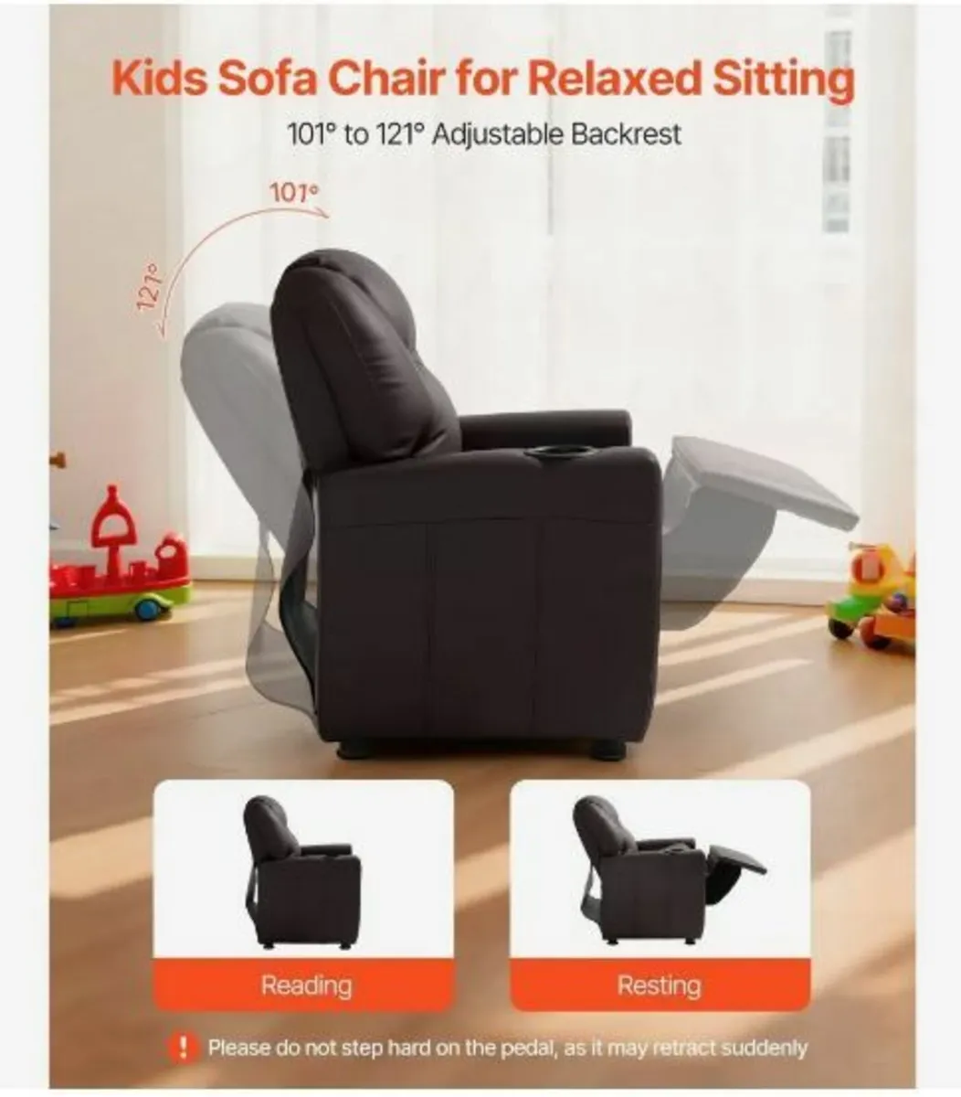 Kids Reclining Chair PU Leather - Image 2