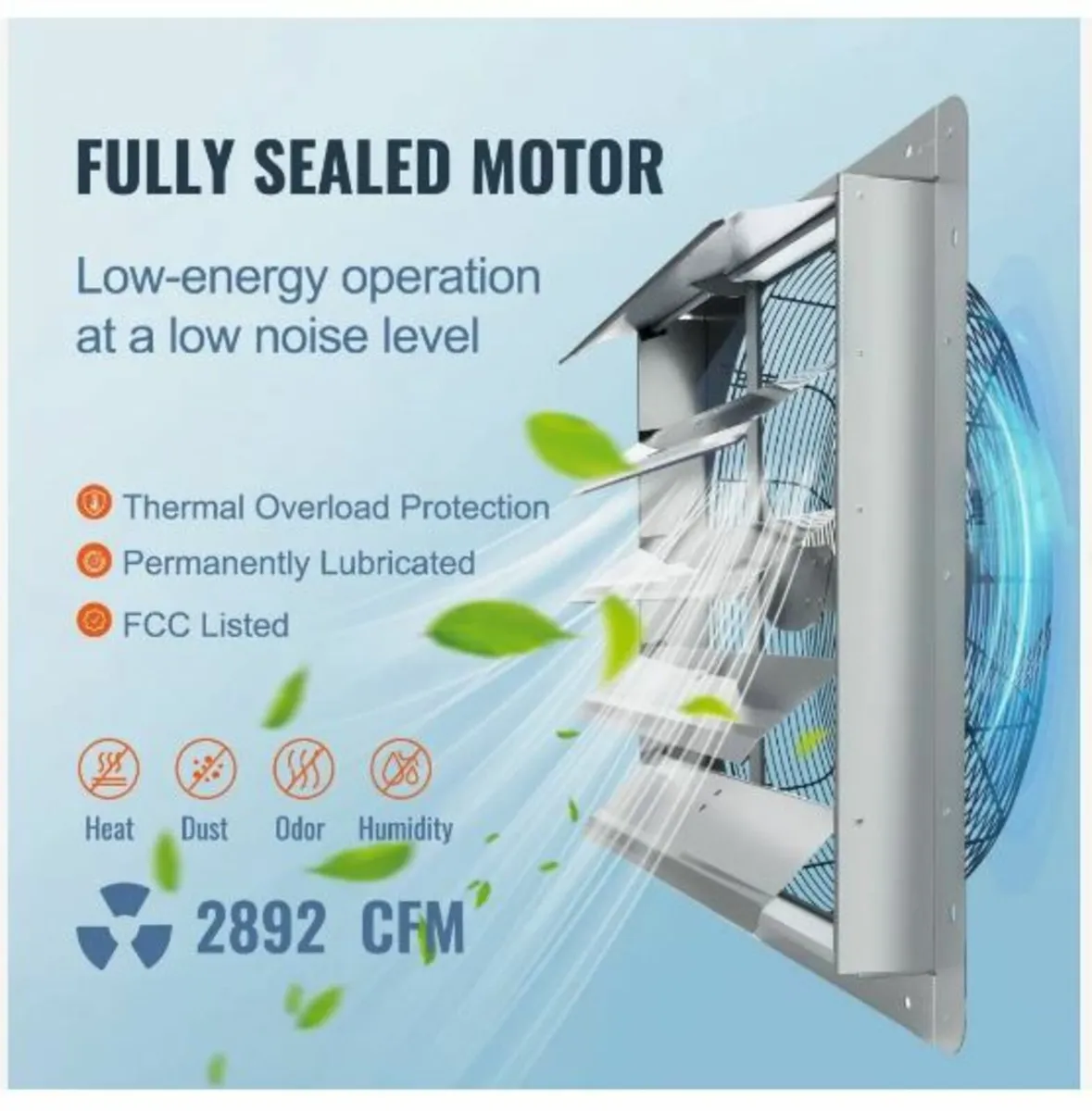 Shutter Exhaust Fan Shop Exhaust Fan 610 mm - Image 4