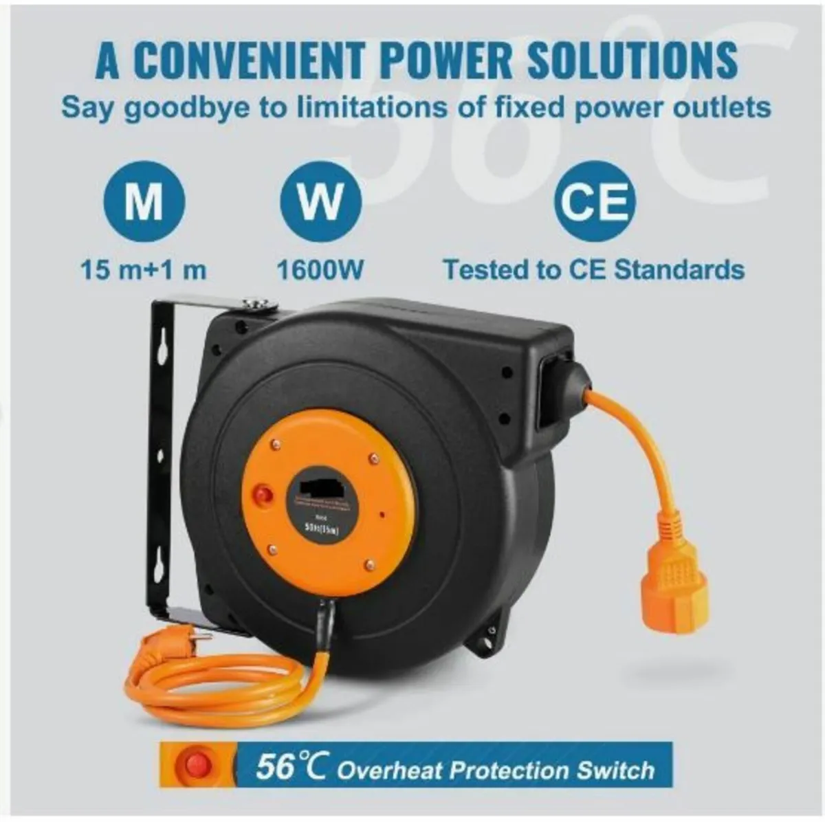 Retractable Extension Cord Reel Power Cord Reel - Image 3