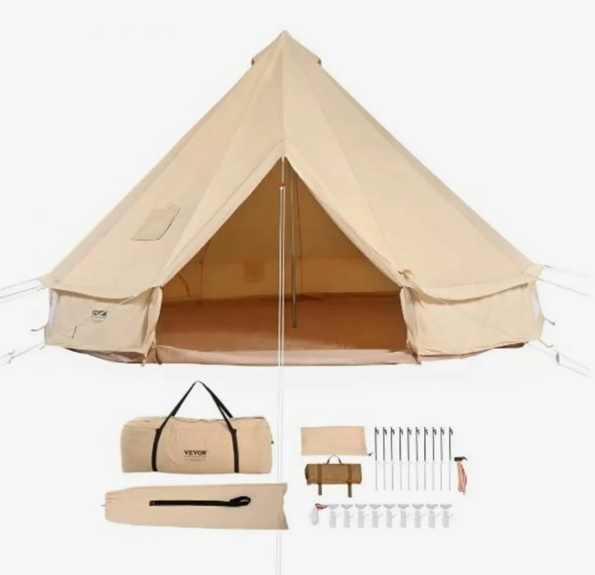 Canvas Bell Tent, 4 Seasons 3 m/9.8ft - Image 1