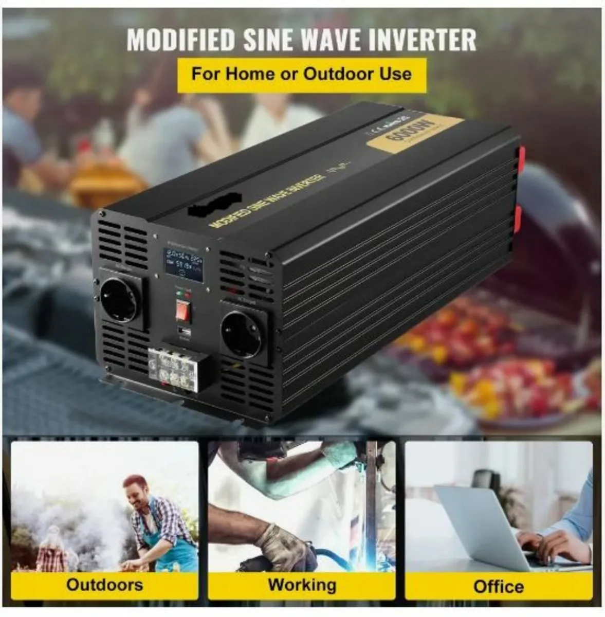 Power Inverter Modified Sine Wave Inverter 6000W - Image 2