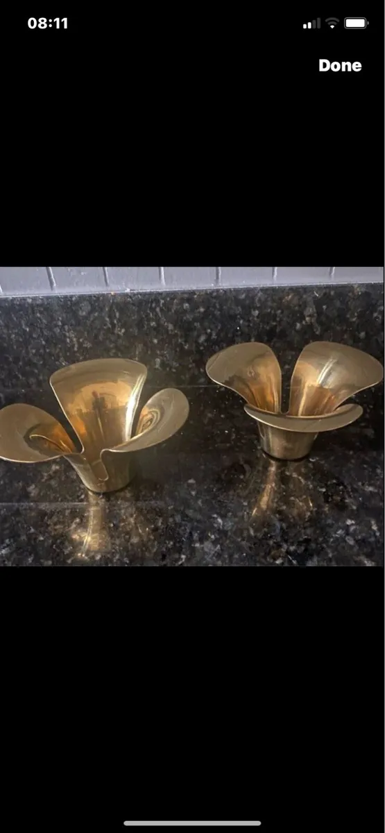 Brass Candle Holder Set - Image 2