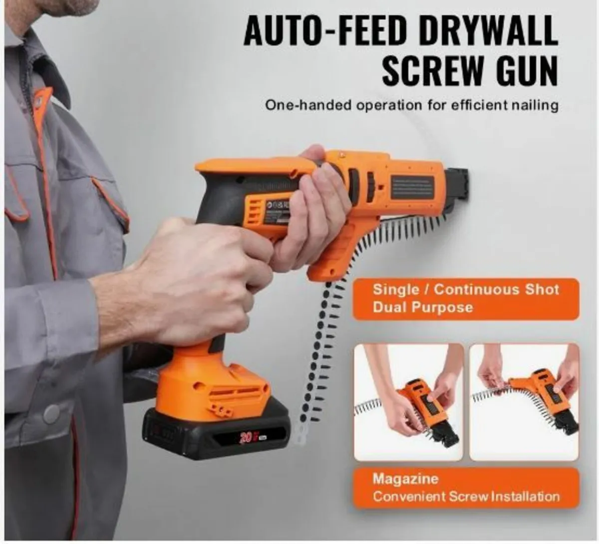 Drywall Screw Gun Auto-Feed, 20V Max Collated - Image 2