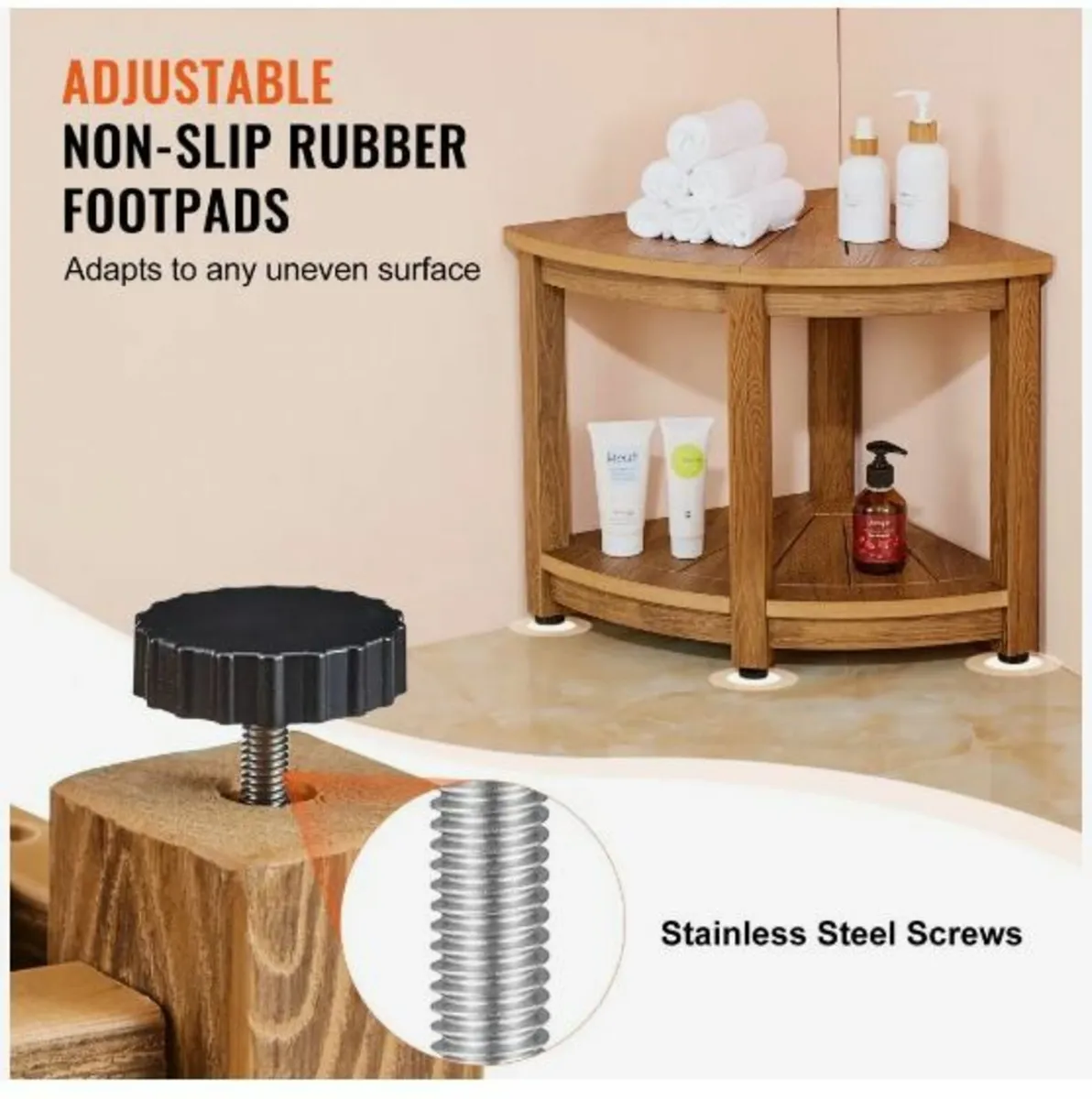 Corner Shower Bench, 18.5" Height - Image 3