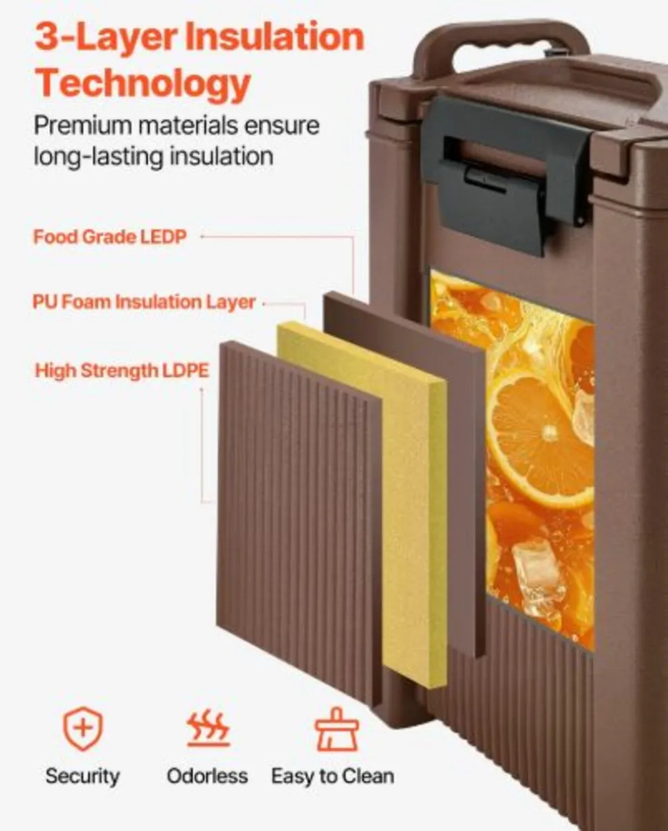 Insulated Hot andCold Beverage Dispenser 5Gal/19L - Image 2