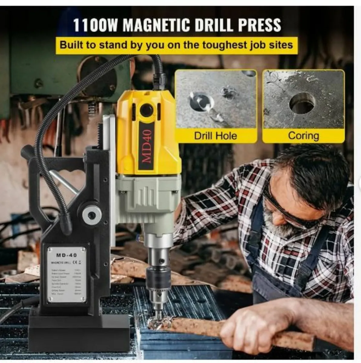Magnetic Drill, 1100W 4 cm Boring Diameter - Image 2