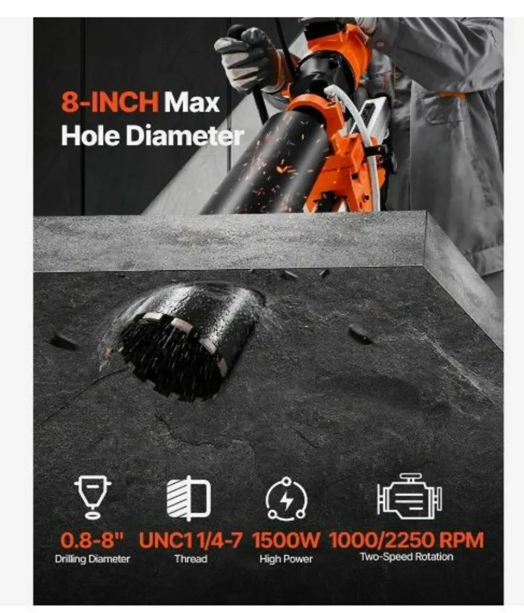 Diamond Core Drill Machine Handheld and Stand - Image 2