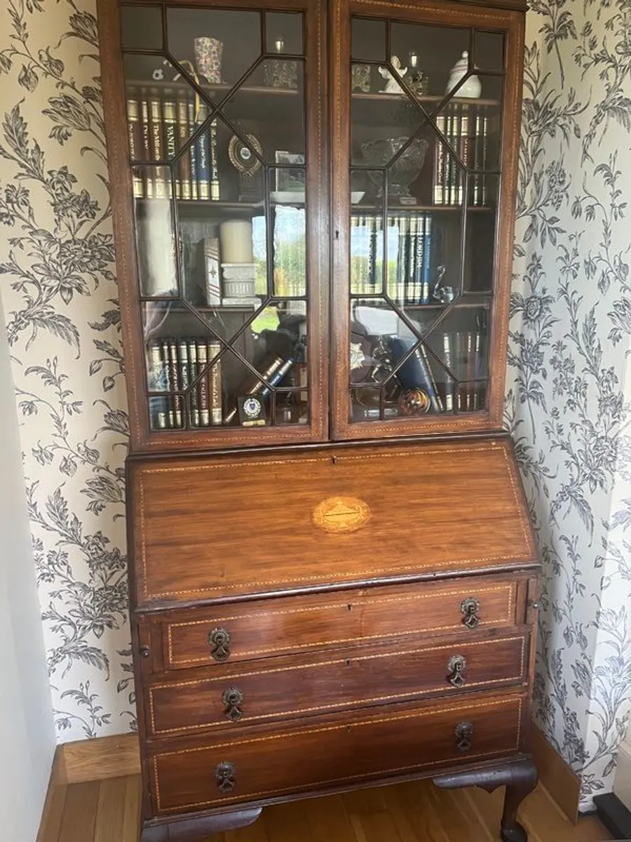 Antique Writing desk/book case - Image 1