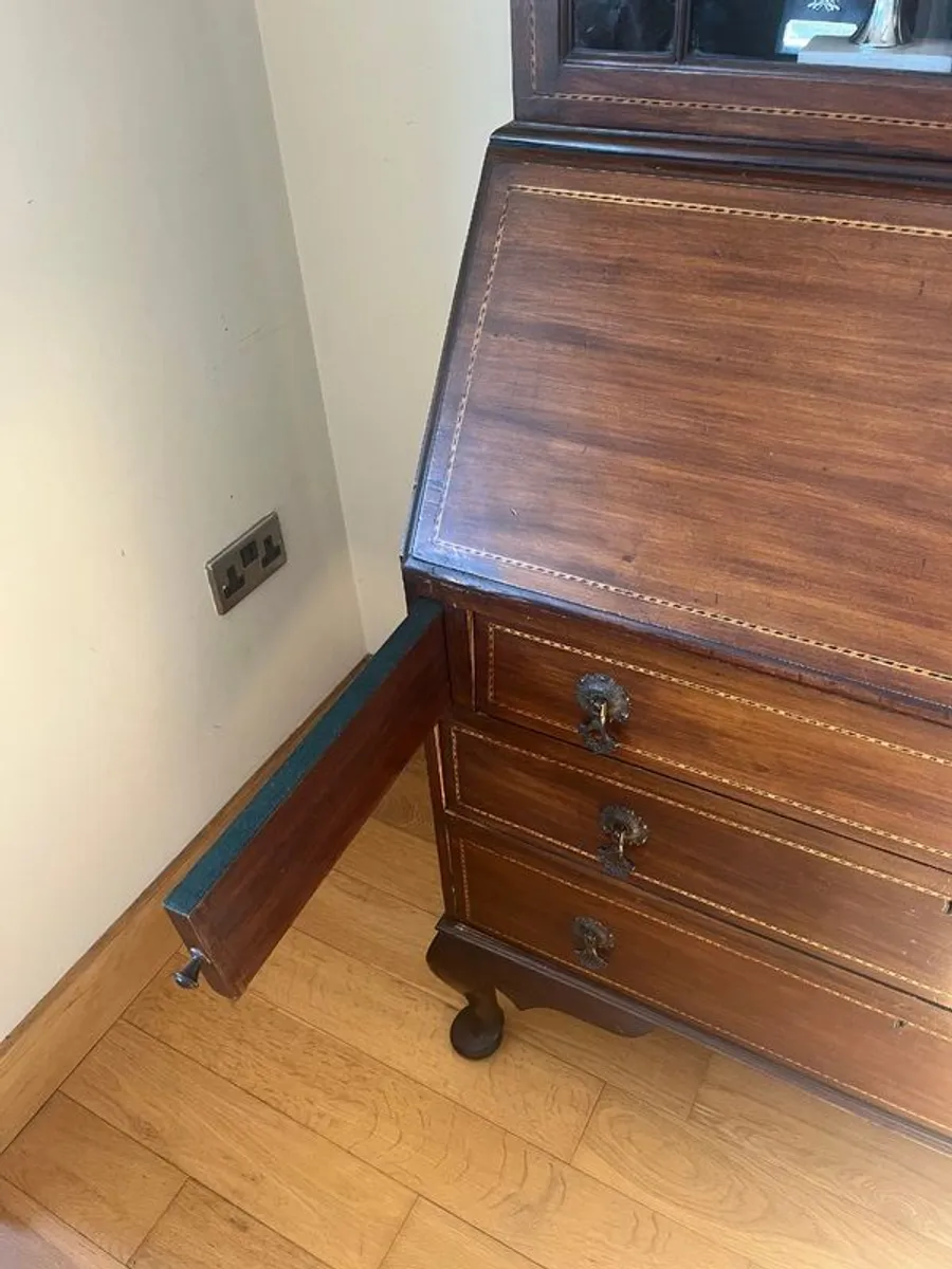 Antique Writing desk/book case - Image 2