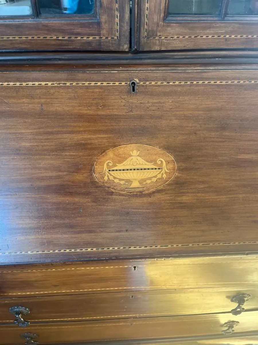Antique Writing desk/book case - Image 3