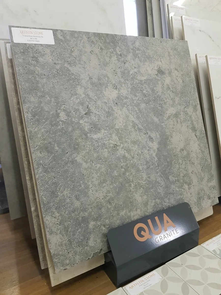 Porcelain Tiles - Travertine Anthracite 60*60 - Image 1