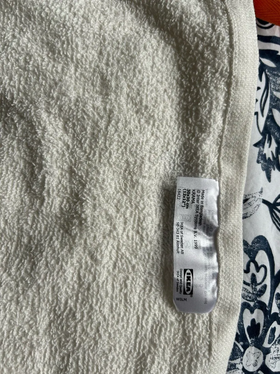 Ikea white washcloth 30x30 - Image 3