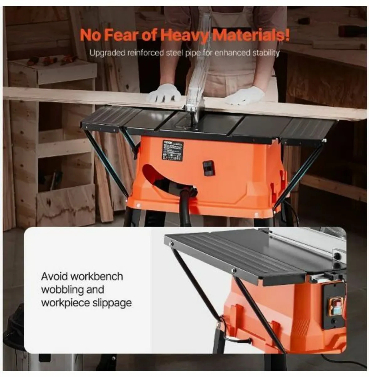 Table Saw with Stand, 1800 W Portable - Image 2