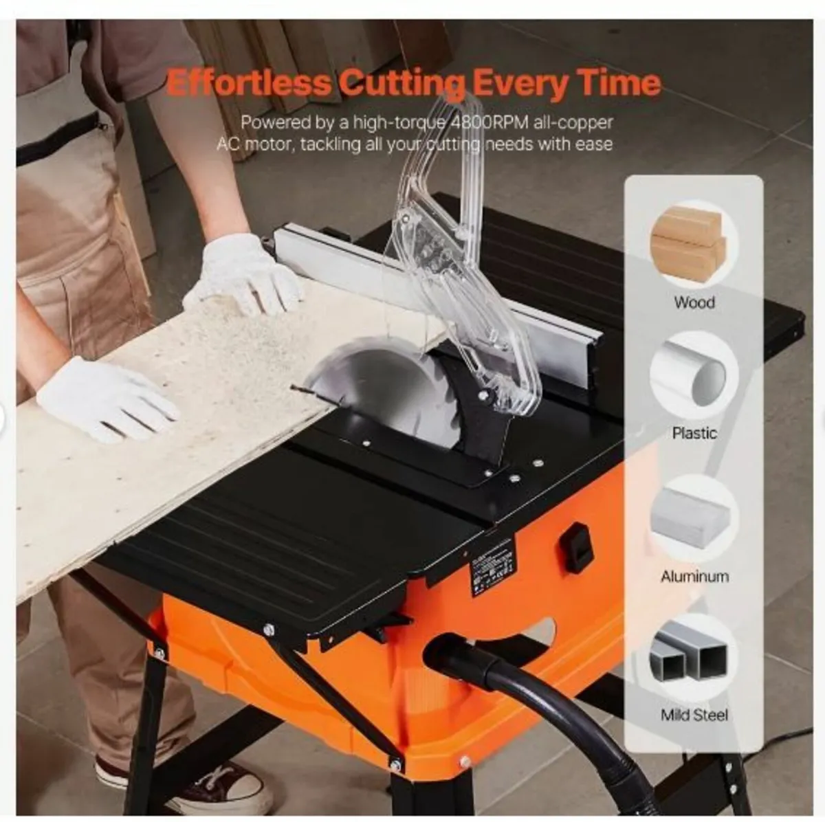 Table Saw with Stand, 1800 W Portable - Image 4
