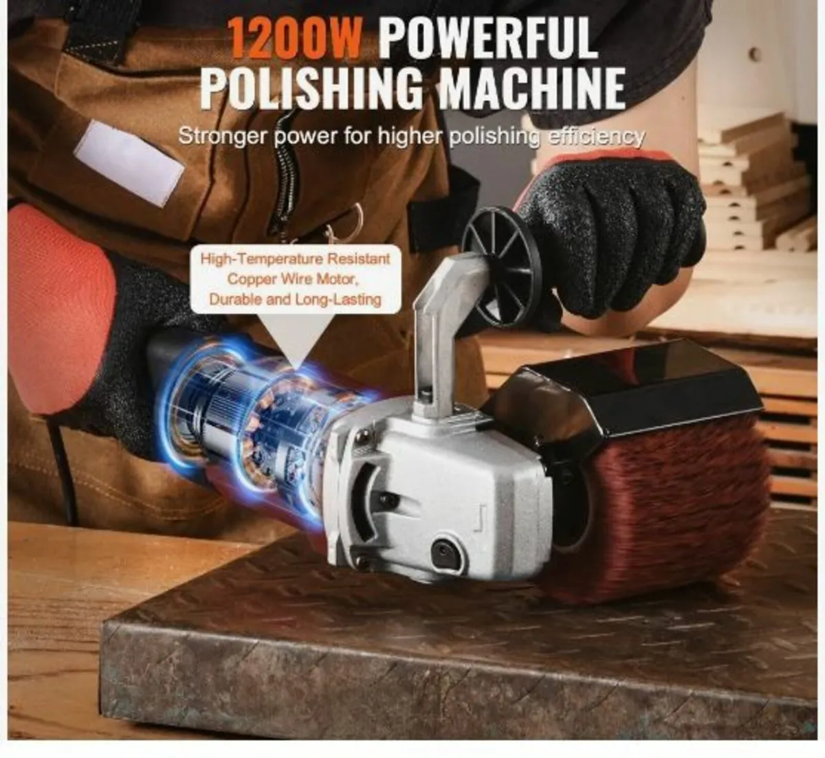 Burnishing Polishing Machine 1200W 6-Speed - Image 3