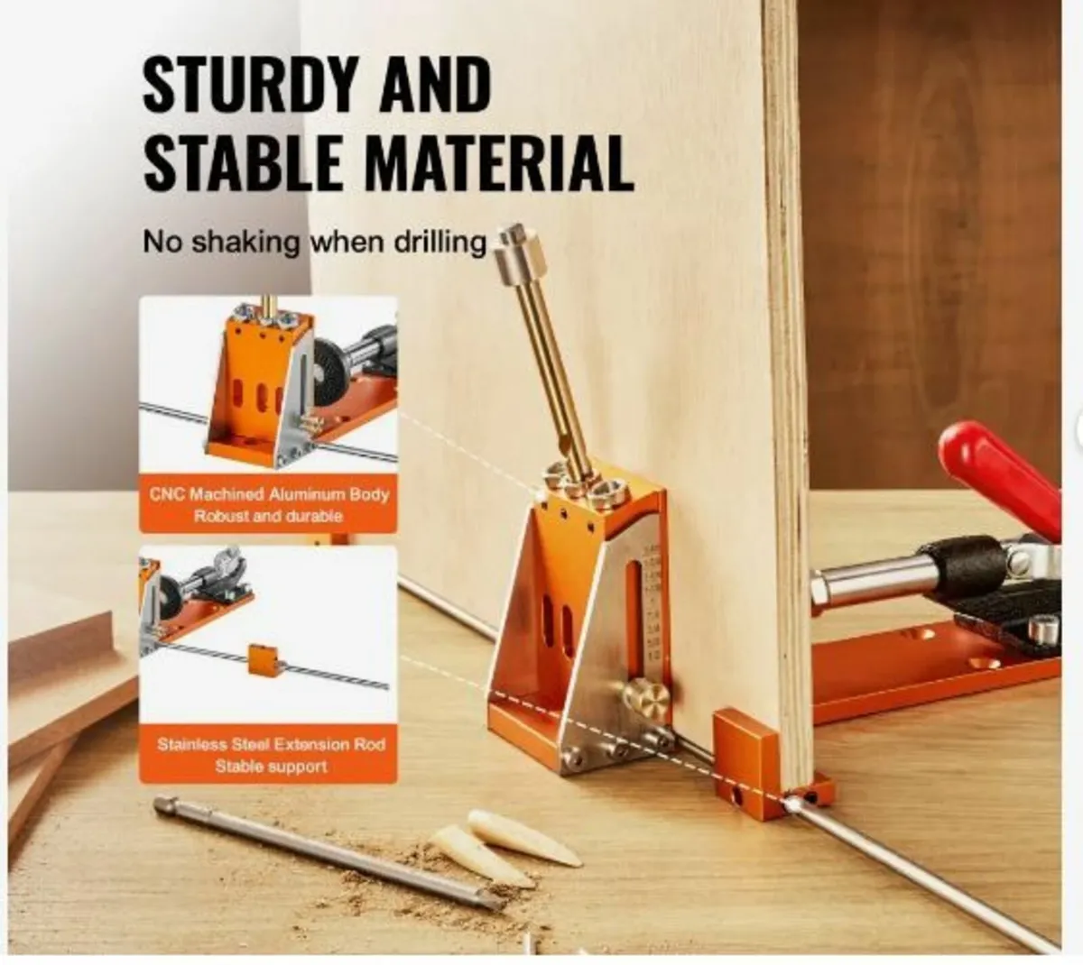 Pocket Hole Jig Kit, 34 Pcs Pocket Hole - Image 4