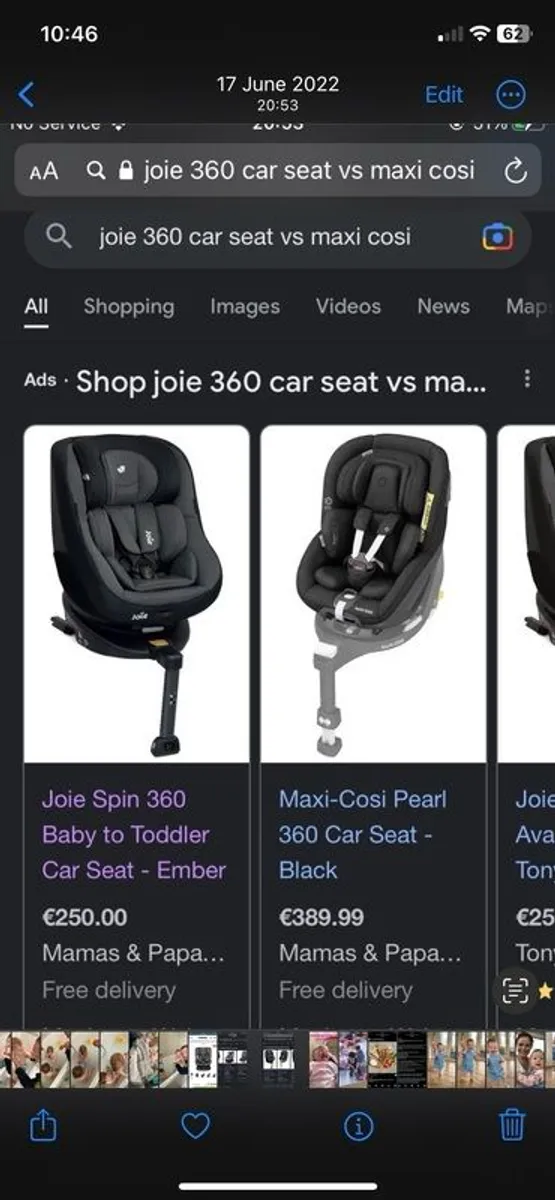 Joie spin 360 car seats - Image 4