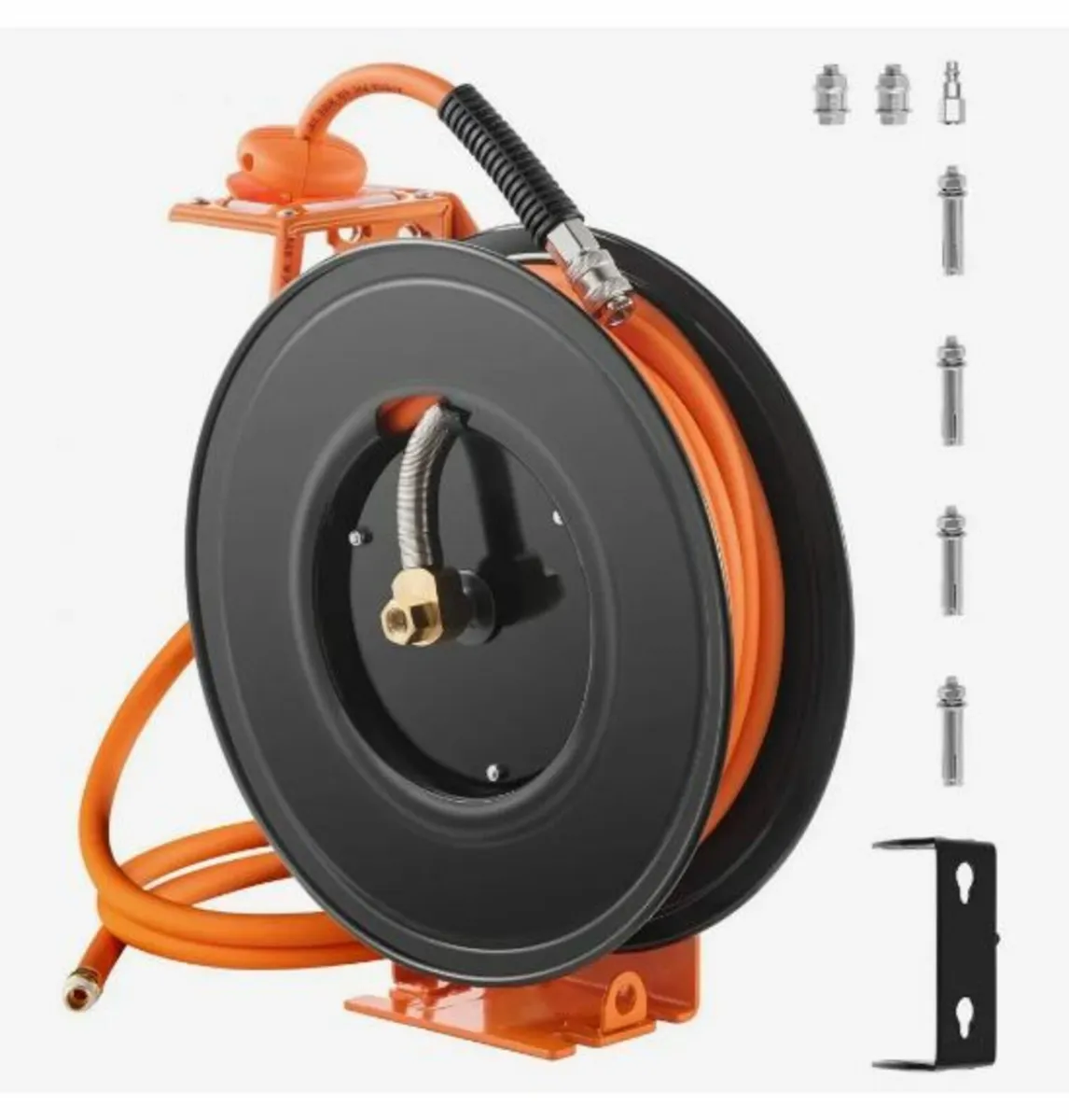 Retractable Air Hose Reel 3/8 IN x 50FT Hybrid - Image 2