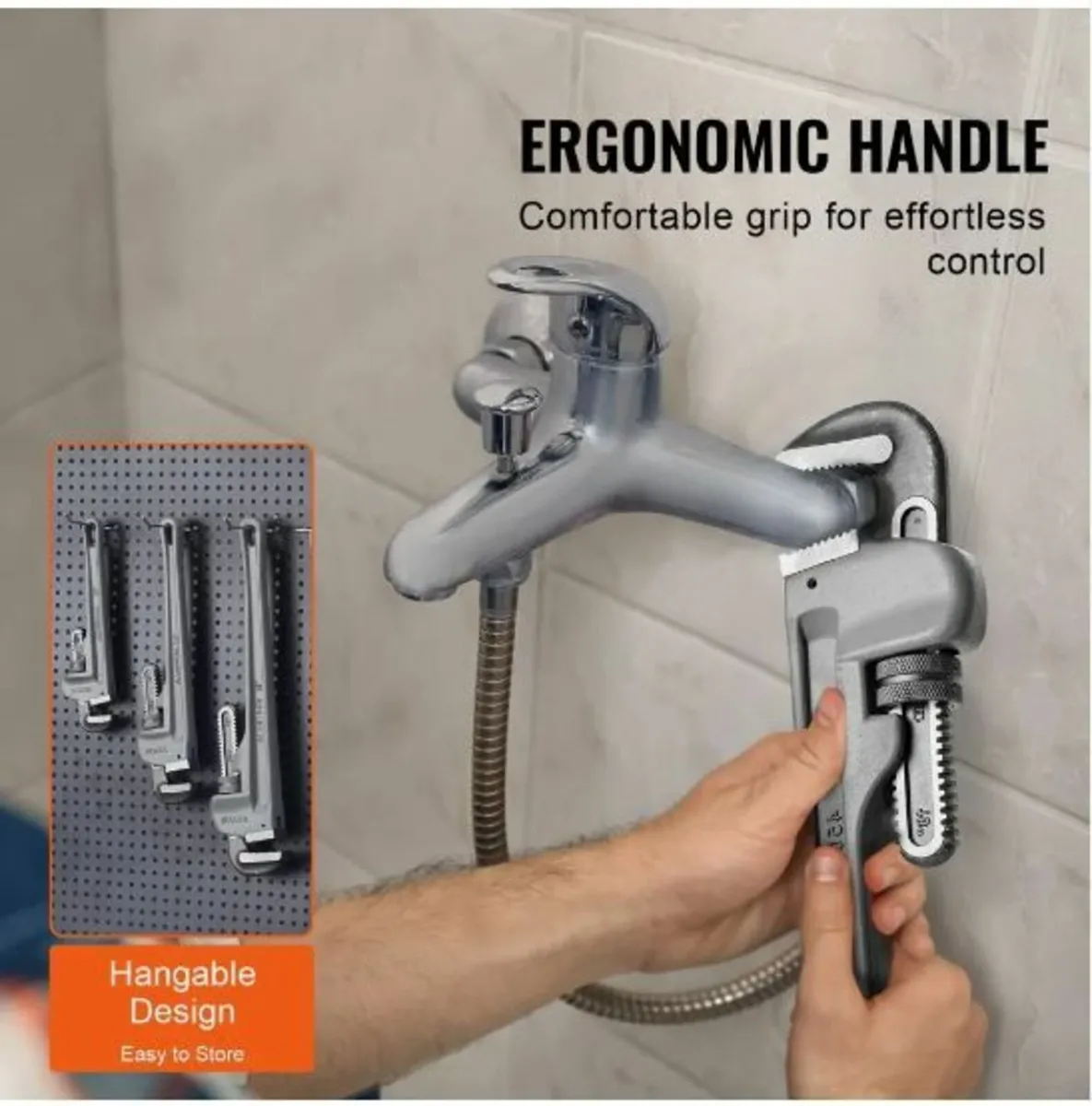 3PCS Aluminum Straight Pipe Wrench Set - Image 3