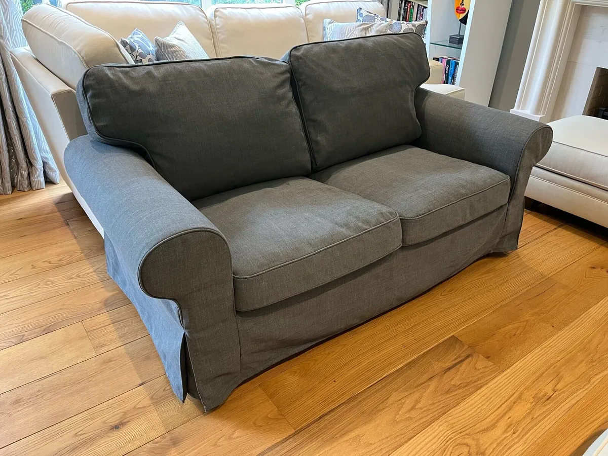 IKEA EKTORP 2-seat sofa. Blue/grey - Image 1