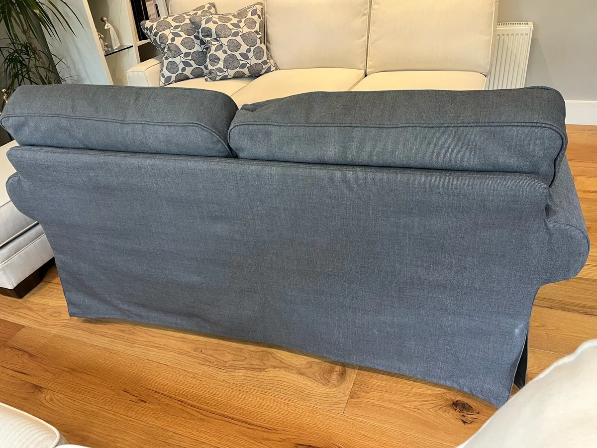 IKEA EKTORP 2-seat sofa. Blue/grey - Image 3
