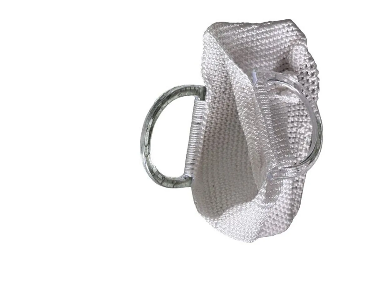 Handmade Crochet bag white - Image 2