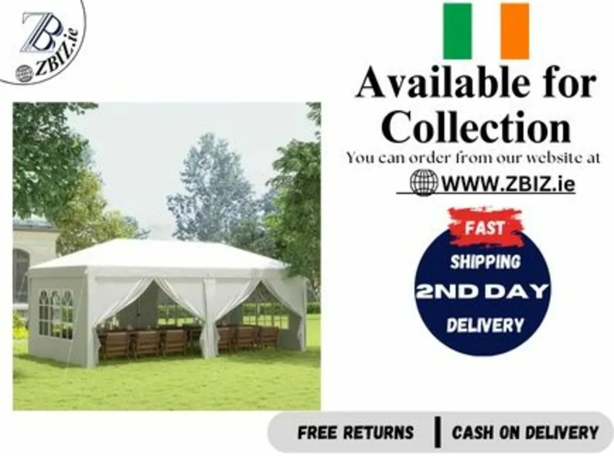 Pop-Up Gazebo 3x6m Waterproof with Walls - Image 3