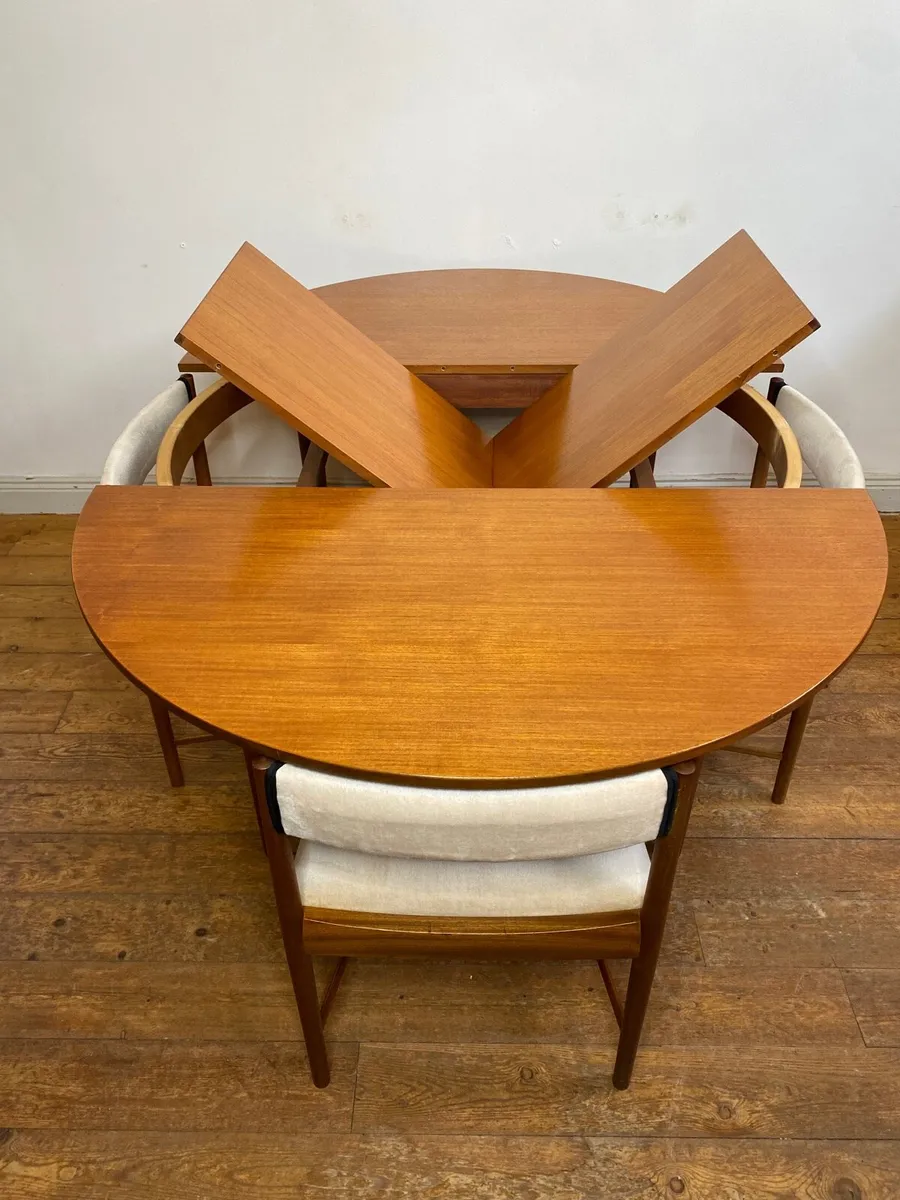 Mid Century McIntosh Table & Chairs - Image 3