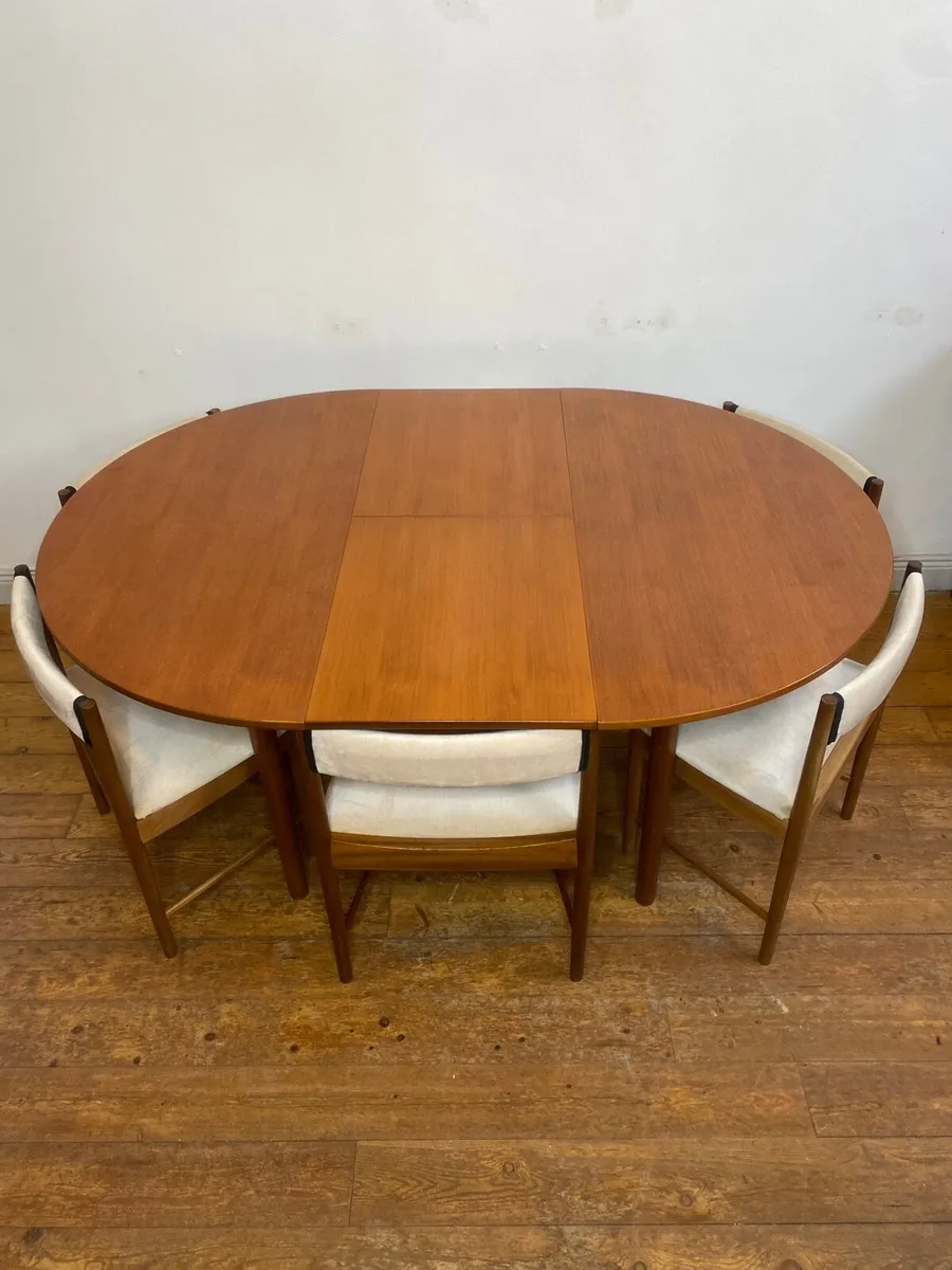 Mid Century McIntosh Table & Chairs - Image 4