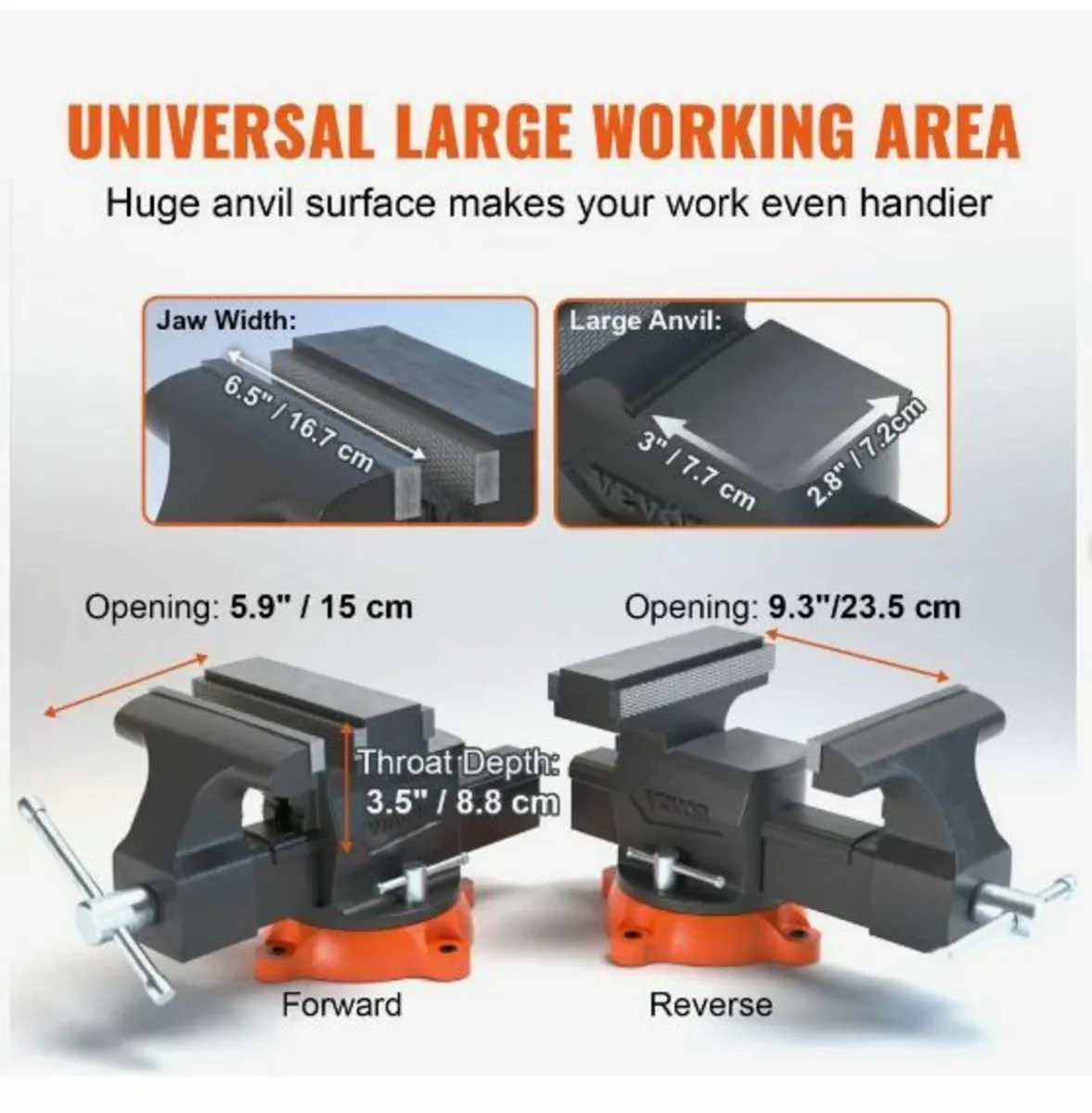 Bench Vise, 16.5 cm Jaw Width 16.5 cm - Image 4