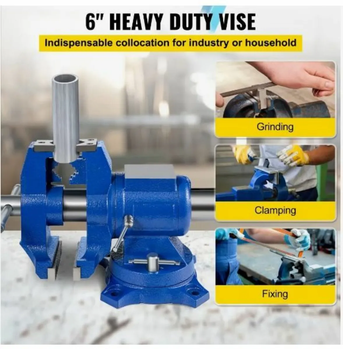 Multipurpose Vise 6-Inch Bench Vise - Image 3