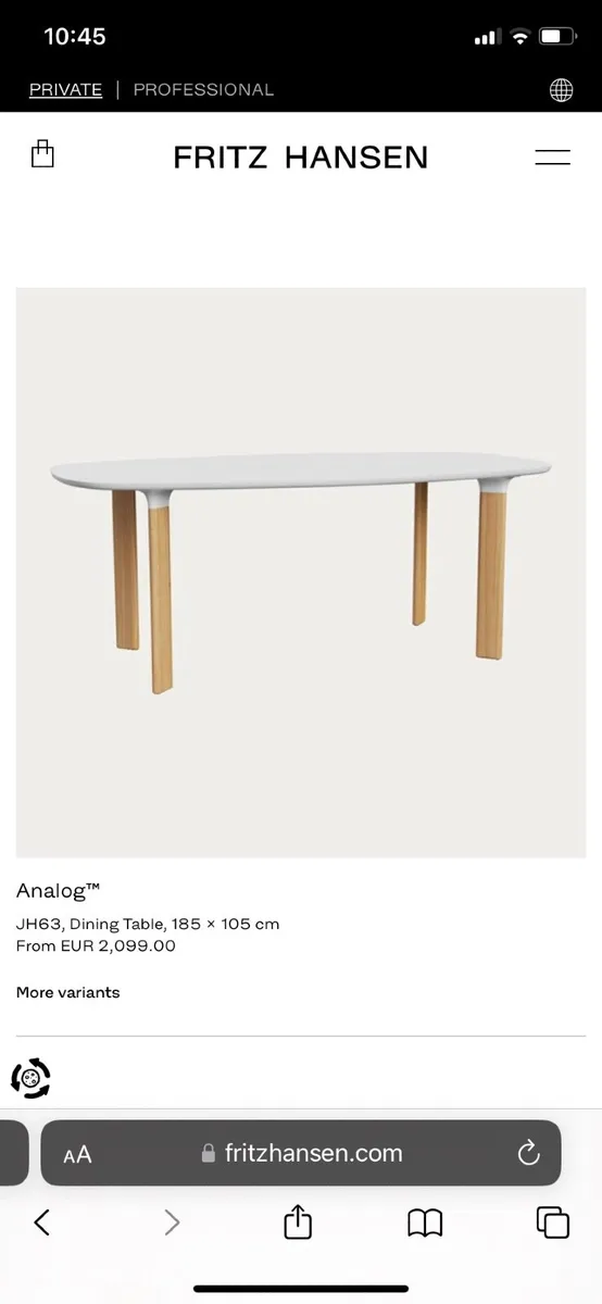 Danish design Dining room table and 8 chairs - Image 1