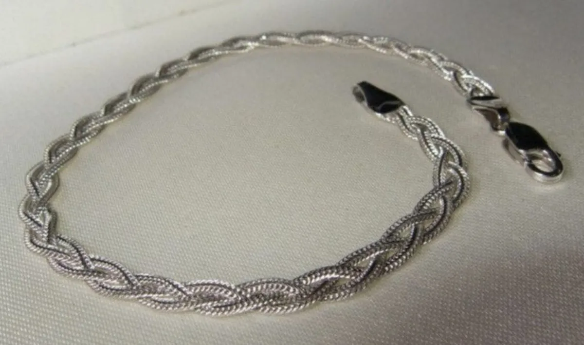 Vintage White Gold 'Weave' Bracelet - Image 1