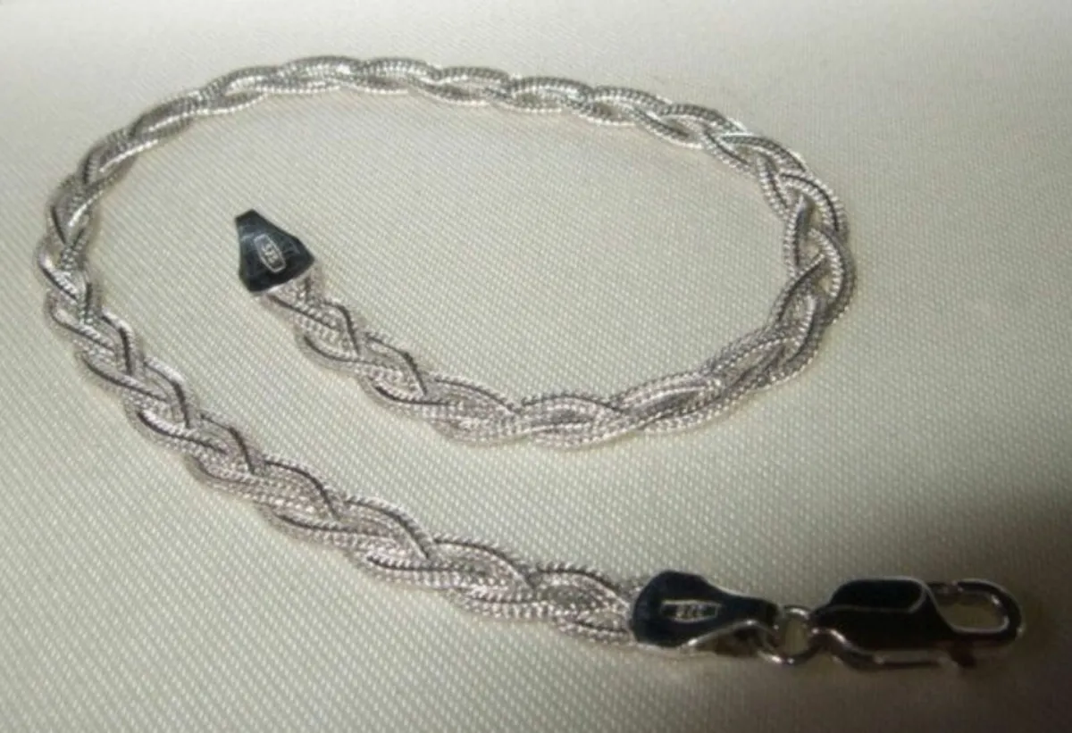 Vintage White Gold 'Weave' Bracelet - Image 2