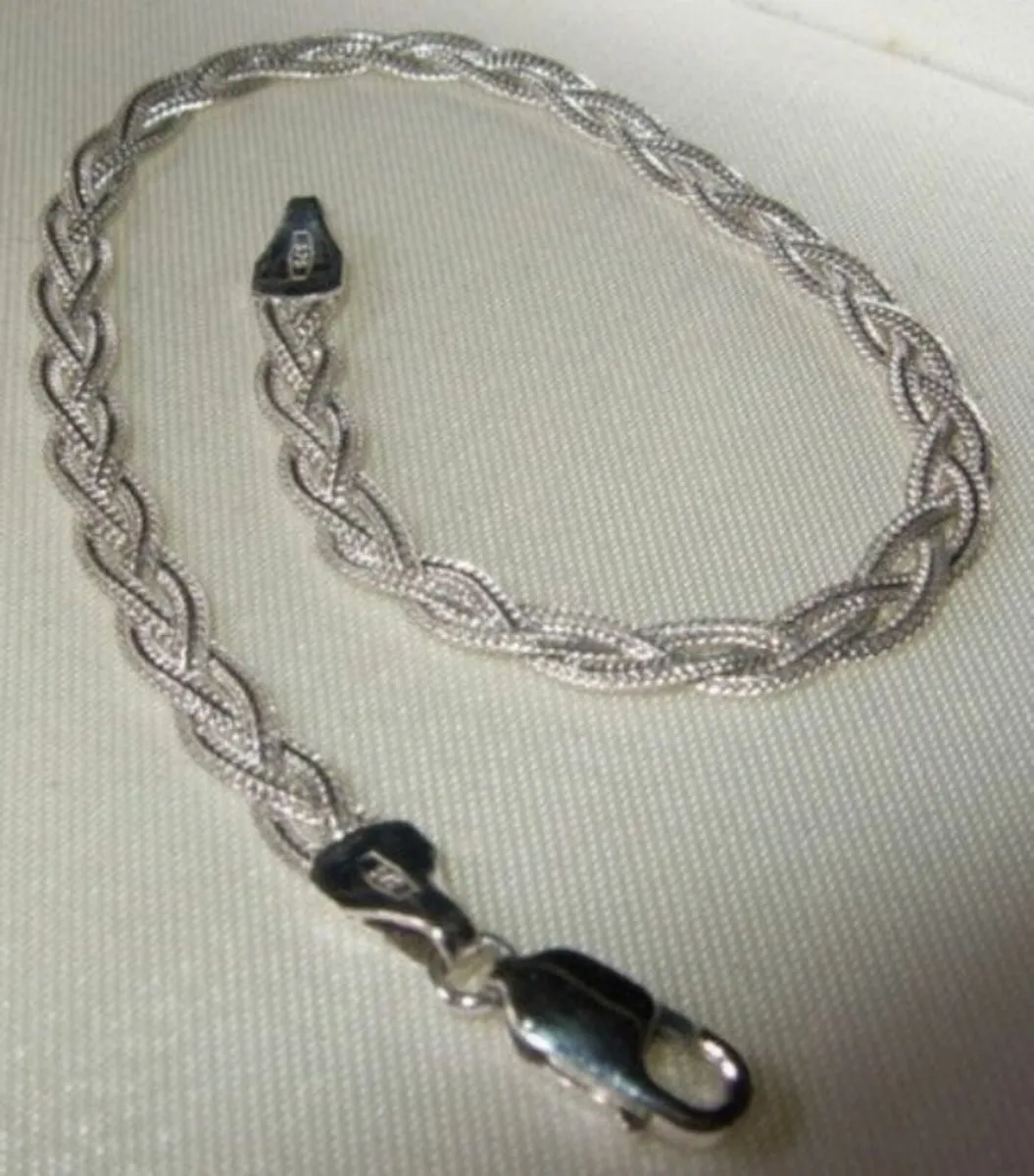 Vintage White Gold 'Weave' Bracelet - Image 3