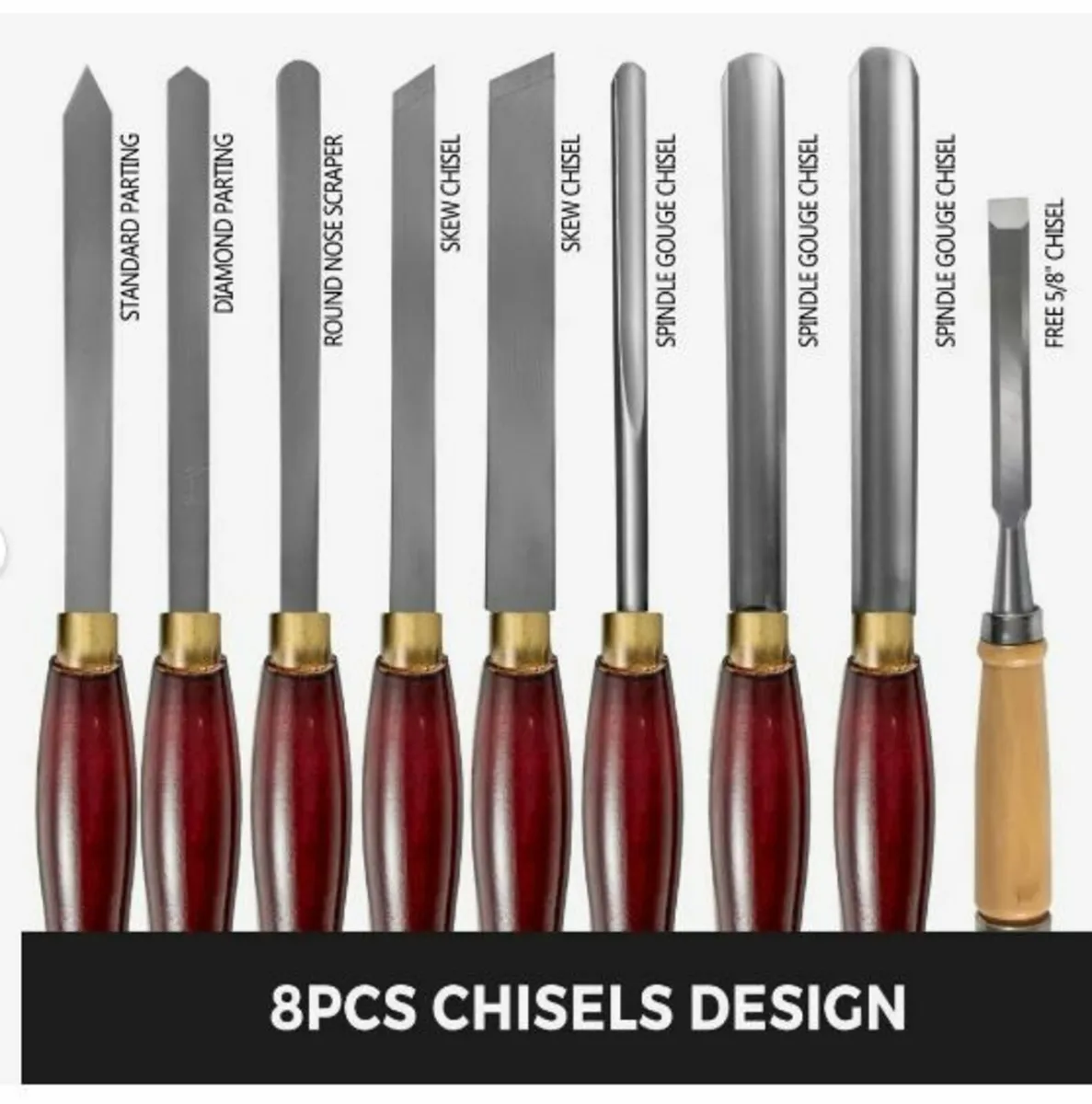 Wood Chisel Sets 8pcs Lathe - Image 4