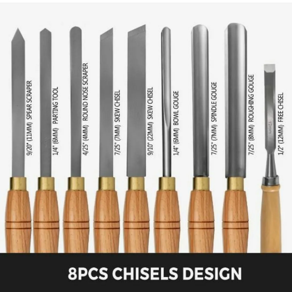 Hss Lathe Chisel Set 8 Piece Steel Brass - Image 3