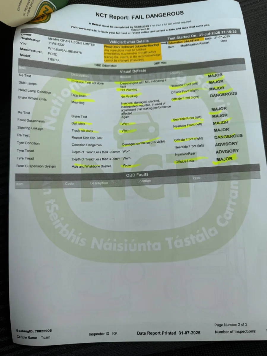 2011 Fiesta with fail sheet - Image 2