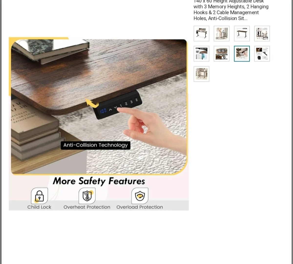Electric desk oak - Image 1