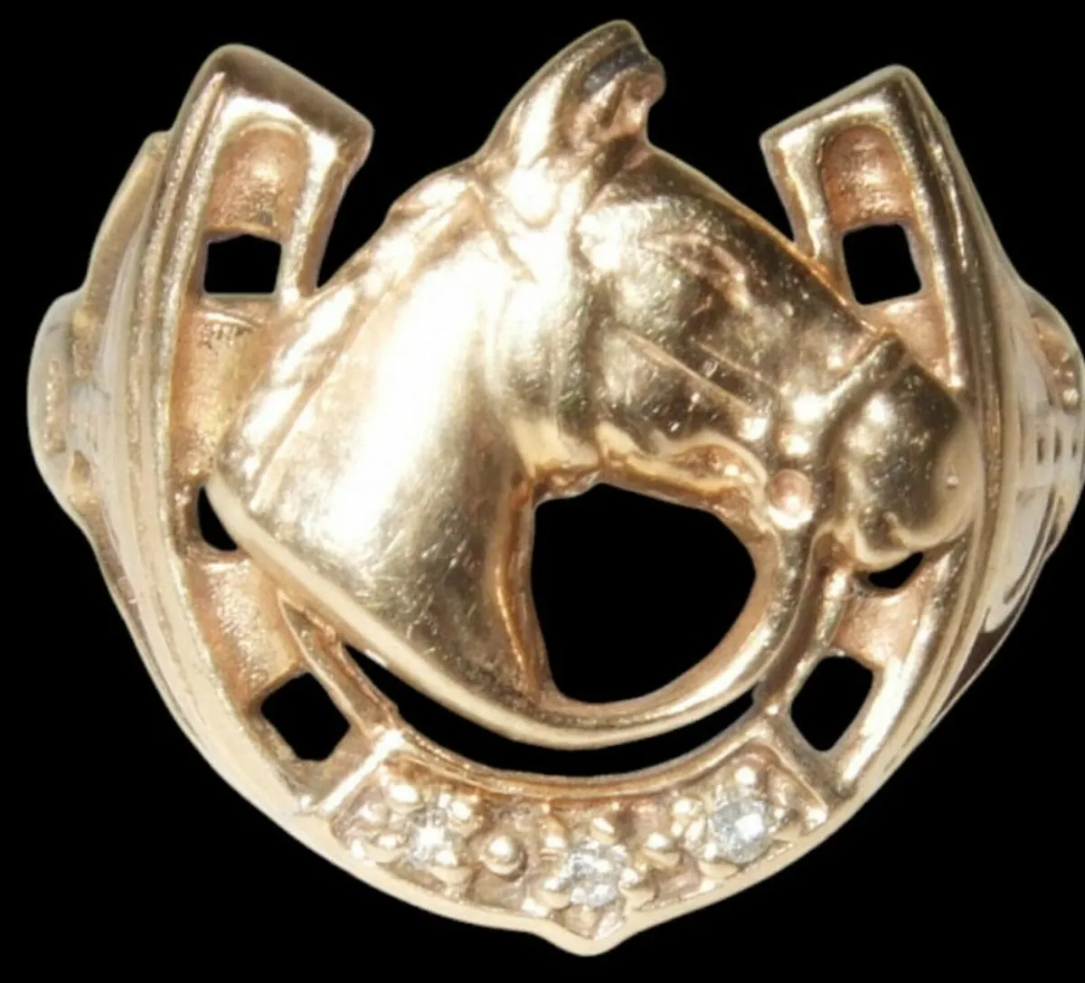 Vintage Hallmarked 9ct Gold & Diamond Ring - Image 1