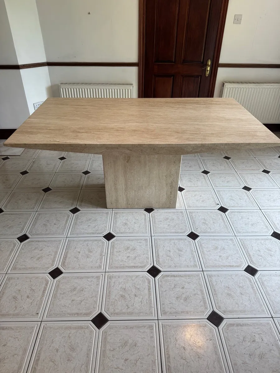Large real marble table - Image 1