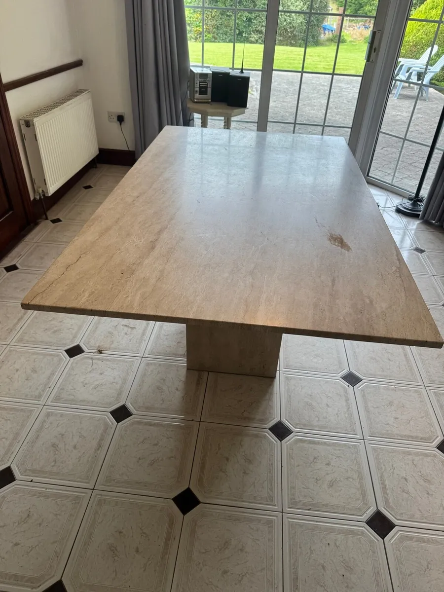 Large real marble table - Image 2
