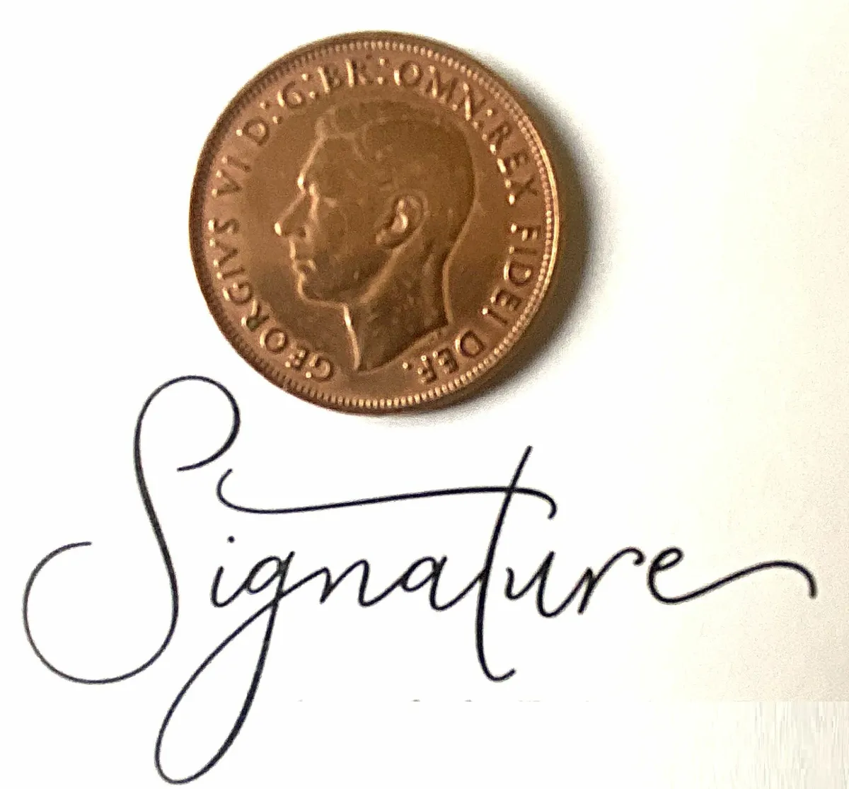 Georgivs vi. penny from 1949, Free Post - Image 2